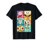 SpongeBob SquarePants Character Faces Closeup Panels Maglietta