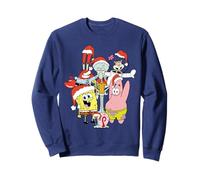 Spongebob Squarepants Christmas Group Cappelli di Babbo Natale Felpa