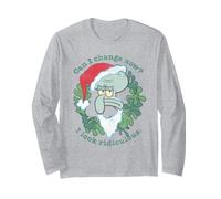 Spongebob Squarepants Christmas Santa Hat Squidward Maglia a Manica