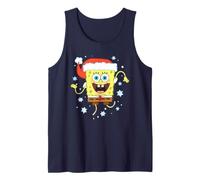 Spongebob Squarepants Christmas Santa Hat with Snowflakes Canotta
