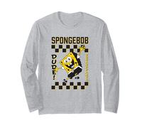 Spongebob Squarepants Dude! Checker Pattern Vintage Poster Maglia a Manica