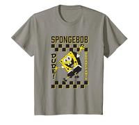 Spongebob Squarepants Dude! Checker Pattern Vintage Poster Maglietta, Bambini, Ardesia, 4 Anni