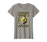 Spongebob Squarepants Dude! Checker Pattern Vintage Poster Maglietta, Donna, Ardesia, 3XL