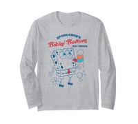 Spongebob Squarepants Enjoying The Bikini Bottom Ice Cream Maglia a Manica