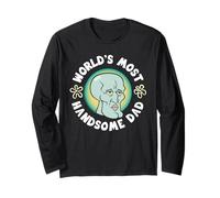 Spongebob Squarepants Father's Day World's Most Handsome Dad Maglia a Manica
