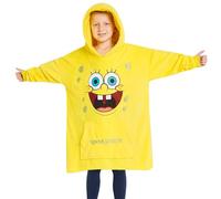 SpongeBob Squarepants Felpa Bambino - Coperta Felpa Oversize in Pile con Cappuccio Unisex Felpa Coperta Taglia Unica Spongebob Gadget Originali per Ragazzi