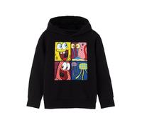 SPONGEBOB SQUAREPANTS Felpa con Cappuccio Nera per Bambini Pop Art | Aggiungi Un Tocco di Colore al Guardaroba del Tuo Bambino con Spongebob, Patrick e Gary la Lumaca, Nero, 5-6 Years