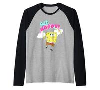 Spongebob Squarepants Get Happy Clouds Maglia con Maniche Raglan