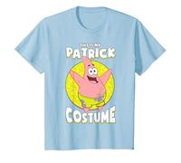 Spongebob Squarepants Halloween This Is My Patrick Costume Maglietta, Bambini, Celeste, 6 Anni