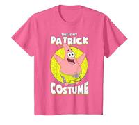 Spongebob Squarepants Halloween This Is My Patrick Costume Maglietta, Bambini, Rosa mélange, 12 Anni