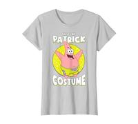 Spongebob Squarepants Halloween This Is My Patrick Costume Maglietta, Donna, Argento, L