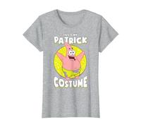 Spongebob Squarepants Halloween This Is My Patrick Costume Maglietta, Donna, Grigio Melange, XS