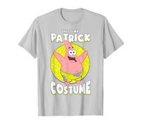 Spongebob Squarepants Halloween This Is My Patrick Costume Maglietta, Uomo, Argento, L