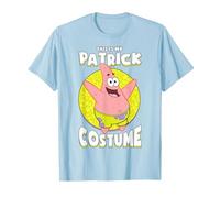 Spongebob Squarepants Halloween This Is My Patrick Costume Maglietta, Uomo, Celeste, S