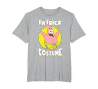Spongebob Squarepants Halloween This Is My Patrick Costume Maglietta, Uomo Taglie Grandi, Grigio Melange, 5X Tall