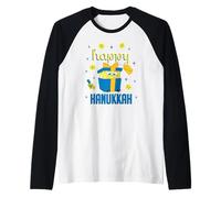 Spongebob Squarepants Happy Hanukkah A Present for Squidward Maglia con Maniche Raglan