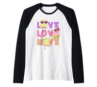 Spongebob Squarepants Heart Love Maglia con Maniche Raglan