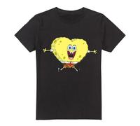 SpongeBob SquarePants Heart-Shaped Maglietta San Valentino Spugna Uomo (TV6373)