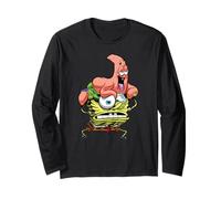 Spongebob Squarepants Holding Patrick Retro Shot Maglia a Manica