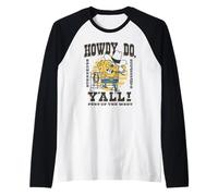 Spongebob Squarepants Howdy Do Y'All! Pest of The West Maglia con Maniche Raglan