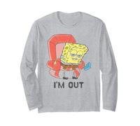 Spongebob Squarepants I'm out Watercolor Distressed Style Maglia a Manica