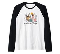 Spongebob Squarepants It Easy Cowboy Western Aesthetic Maglia con Maniche Raglan
