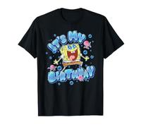 Spongebob Squarepants It's My Birthday Bold Bubble Letters Maglietta