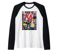 Spongebob Squarepants Keep It 100 Maglia con Maniche Raglan