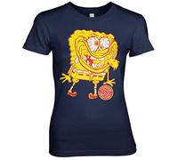 SpongeBob SquarePants Licenza Ufficiale Weird T-Shirt da Donna (Blu Scuro)