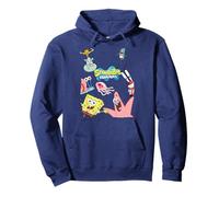 Spongebob Squarepants Logo con Amici Felpa con Cappuccio