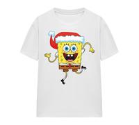 SpongeBob SquarePants Maglietta Natale Cappello da Babbo Natale Adulto (TV16006)