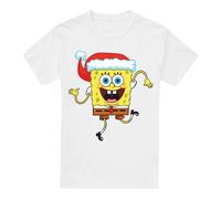 SpongeBob SquarePants Maglietta Natale Cappello da Babbo Natale Uomo (TV6364)