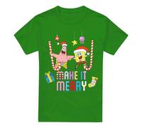 SpongeBob SquarePants Make It Merry Maglietta Natale Patrick Star (TV6337)