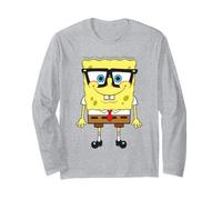 Spongebob Squarepants Nerd Glasses Big Face Maglia a Manica