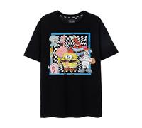SpongeBob SquarePants Nero Checkerboard Group T-shirt a maniche corte Uomini