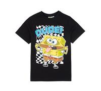 SpongeBob SquarePants Nero Dude Spongebob Placement Print T-shirt a maniche cor