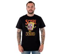 SpongeBob SquarePants Nero Scare Or Be Scared T-shirt a maniche corte Unisex Adu
