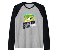 Spongebob Squarepants Never Grow Up Maglia con Maniche Raglan