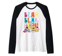 Spongebob Squarepants Patrick Crab Squidward Blah Retro Anni '90 Maglia con Maniche Raglan