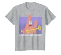 Spongebob Squarepants Patrick Is Mayonnaise An Instrument Maglietta, Bambini, Grigio Melange, 4 Anni