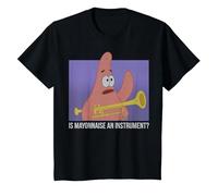 Spongebob Squarepants Patrick Is Mayonnaise An Instrument Maglietta, Bambini, Nero, 10 Anni