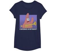 Spongebob Squarepants Patrick Is Mayonnaise An Instrument Maglietta, Ragazze, Navy, L
