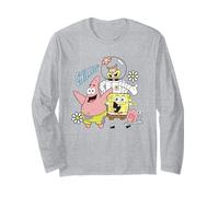 Spongebob Squarepants Patrick Sandy Gary Chilling Maglia a Manica