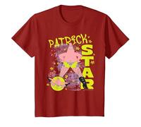 Spongebob Squarepants Patrick Star Fishnets Cartoon Maglietta, Bambini, Mirtillo Rosso, 2 Anni