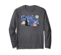 SpongeBob SquarePants & Patrick Starry Night Romantic Scene Maglia a Manica