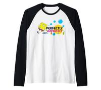 Spongebob Squarepants Perfect Genius Fun LOL Cartoon Classic Maglia con Maniche Raglan