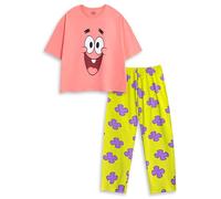 SPONGEBOB SQUAREPANTS Pigiama da Donna Rosa a Maniche Corte e Lunghe di Patrick Star | Pigiama da Cartone Animato per Rilassarsi e Andare a Letto | Pigiama Comodo | Merchandising di Spongebob