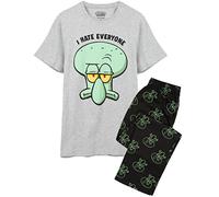 Spongebob Squarepants Pigiama da Uomo Adulto Squidward Pjs, Grigio., XXL