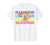 Spongebob Squarepants Rainbow Unicorn Mermaid Classic Pride Maglietta
