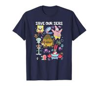 SpongeBob SquarePants Save Our Seas Earth Day Group Poster Maglietta